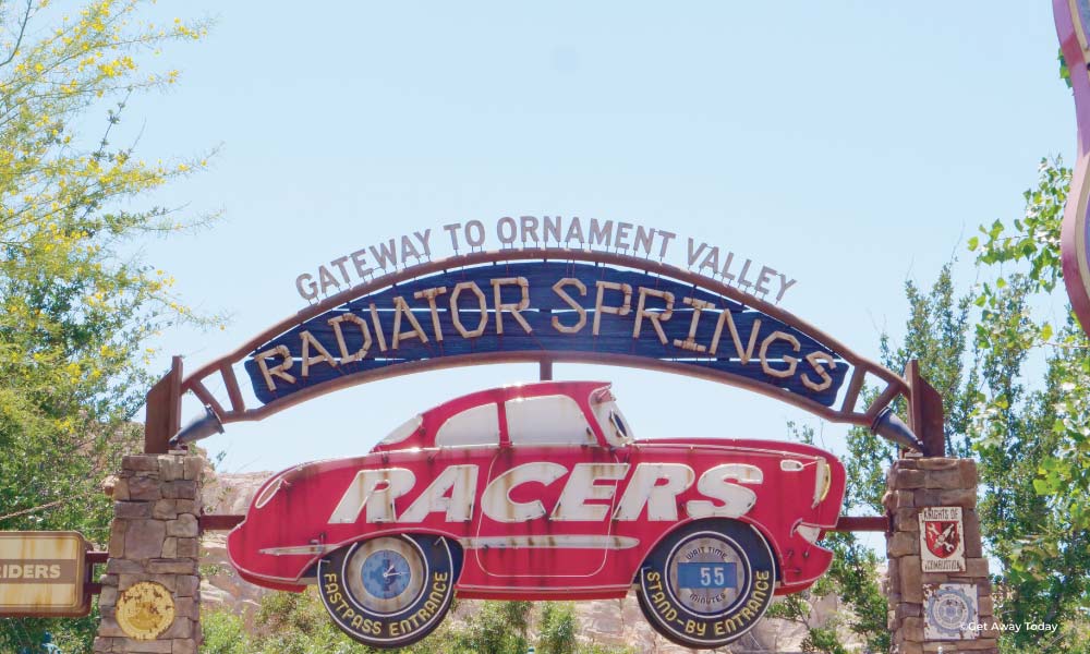 Radiator Springs Racers sign