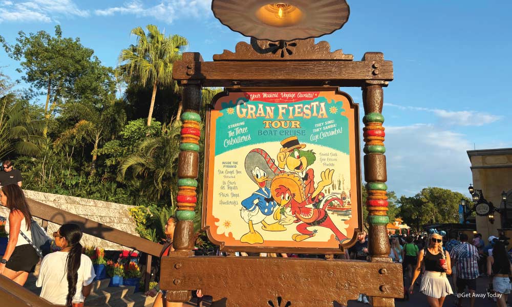 Grand Fiesta Tour sign at Mexico in EPCOT