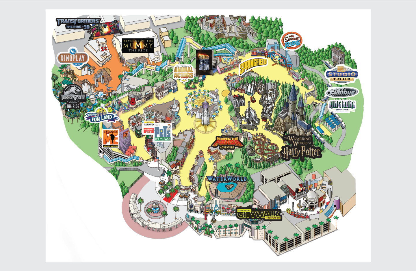 Universal Studio Hollywood Map