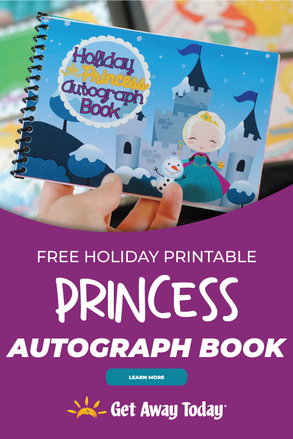 FREE Printable Holiday Disney Princess Autograph Books || Get Away Today