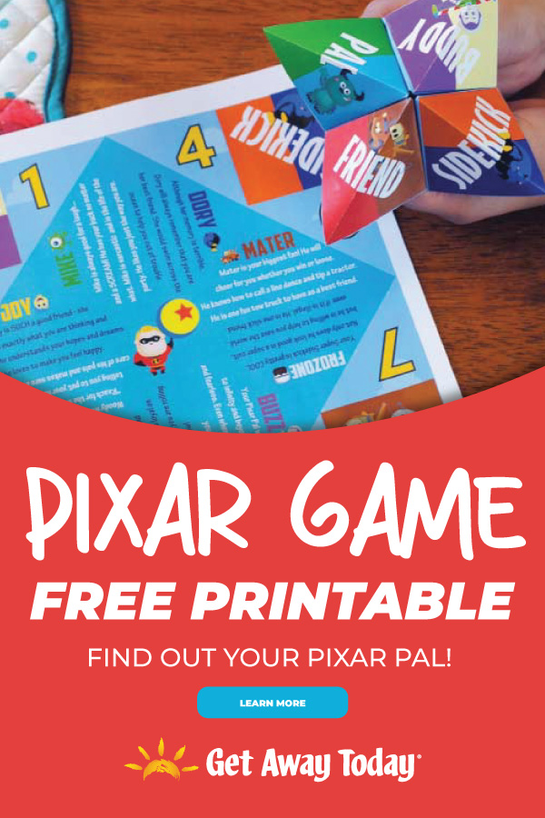 Pixar Game Printable: Find Out Who's Your Pixar Pal! || Get Away Today