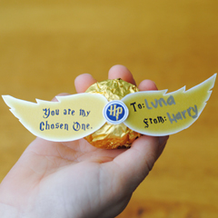 Dowload your FREE snitch wings printable to make fun and easy edible  snitches for Harry Potter …