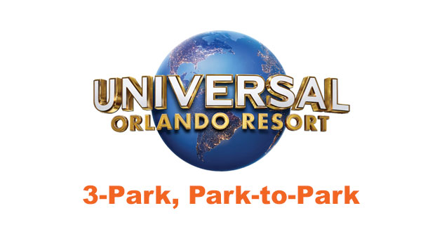 Universal Orlando 3-Park Park to Park Tickets - <b><font color=red>2 Days Free</font></b>