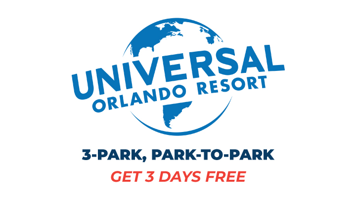 Universal Orlando 3-Park Park to Park Tickets
