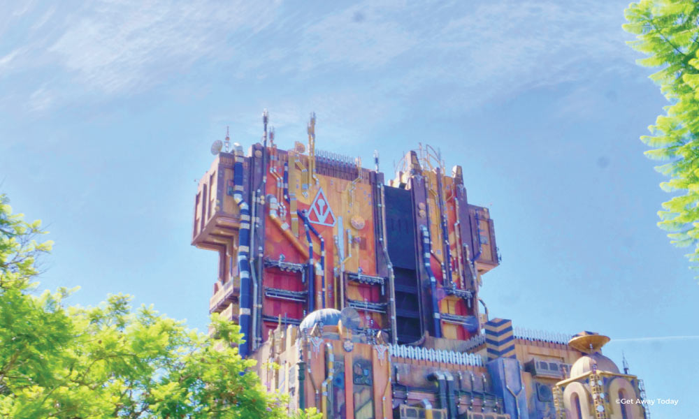 Exterior view of Guardians of the Galaxy ride