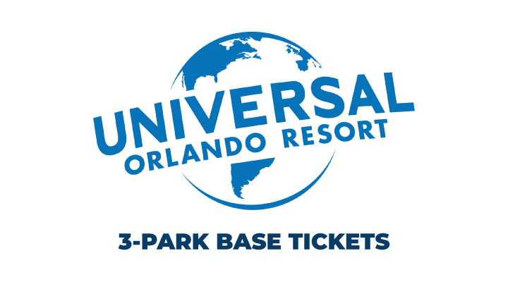 Universal Orlando 3-Park Base Tickets - <b><font color=red>Get 2 Days FREE</font></b>