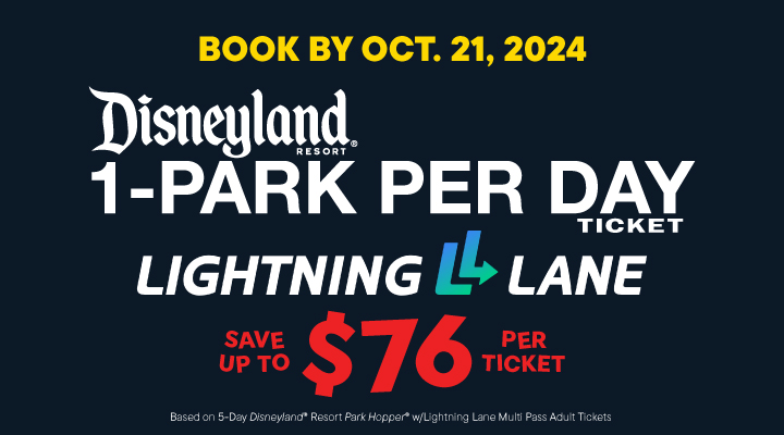 DISNEYLAND® 1-Park per Day E-Tickets with Lightning Lane