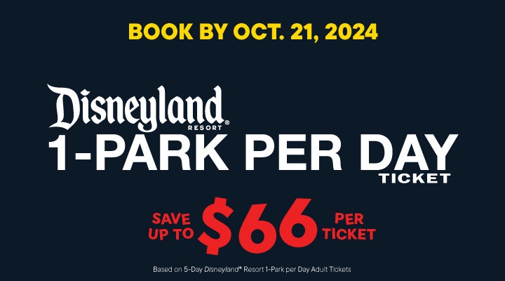 DISNEYLAND® 1-Park per Day E-Tickets