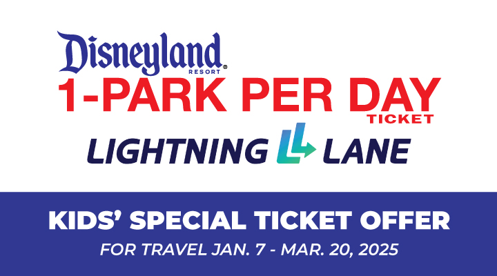 DISNEYLAND® 1-Park per Day E-Tickets with Lightning Lane