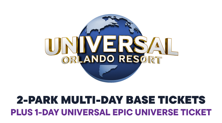 Universal Orlando 2-Park Multi-Day Base - <b><font color=red>PLUS 1-Day Universal Epic Universe Tickets</font></b>