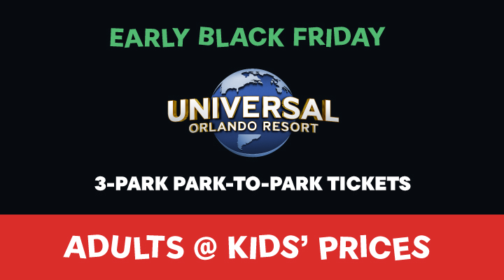 Universal Orlando 3-Park Park to Park Tickets