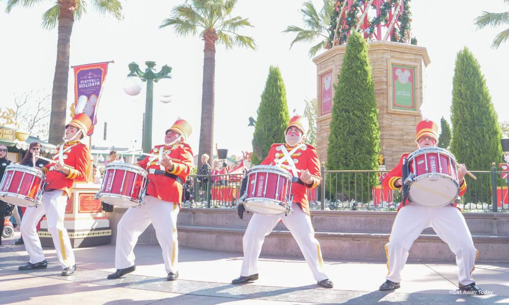 Toy Solider Cast Members Playing the Drums at Disney California Adventure