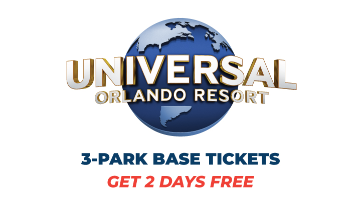 Universal Orlando 3-Park Base Tickets 