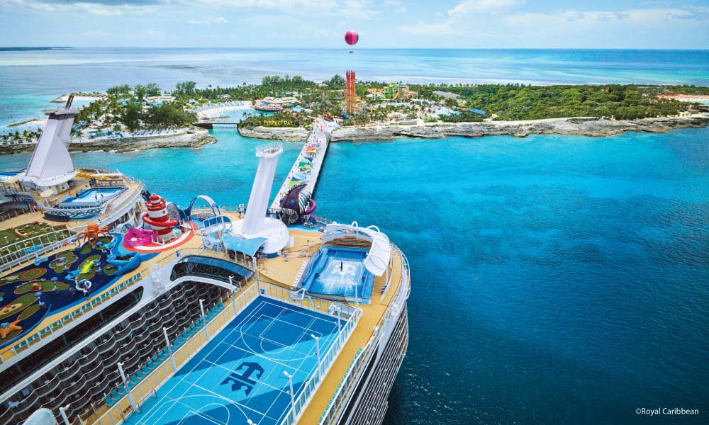 Royal Carribean Ship Approching CocoCay