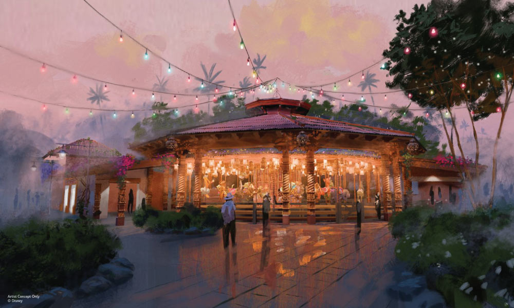 Artist Rendering of a Carousel at Tropical Americas in Disney World