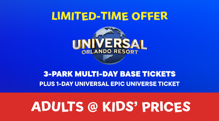 Universal Orlando 3-Park Multi-Day Base - <b><font color=red>PLUS 1-Day Universal Epic Universe Tickets</font></b>