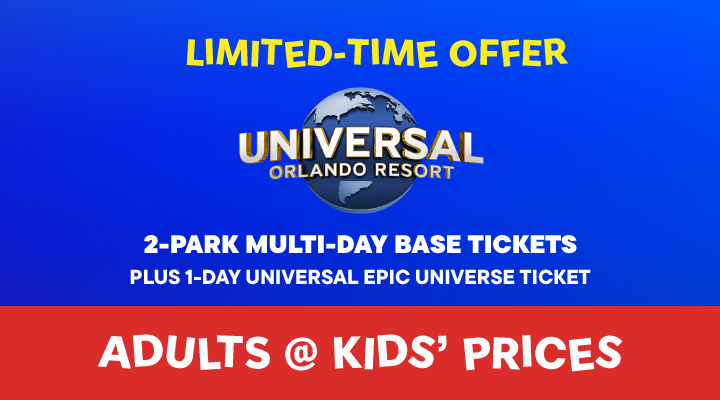 Universal Orlando 2-Park Multi-Day Base - <b><font color=red>PLUS 1-Day Universal Epic Universe Tickets</font></b>