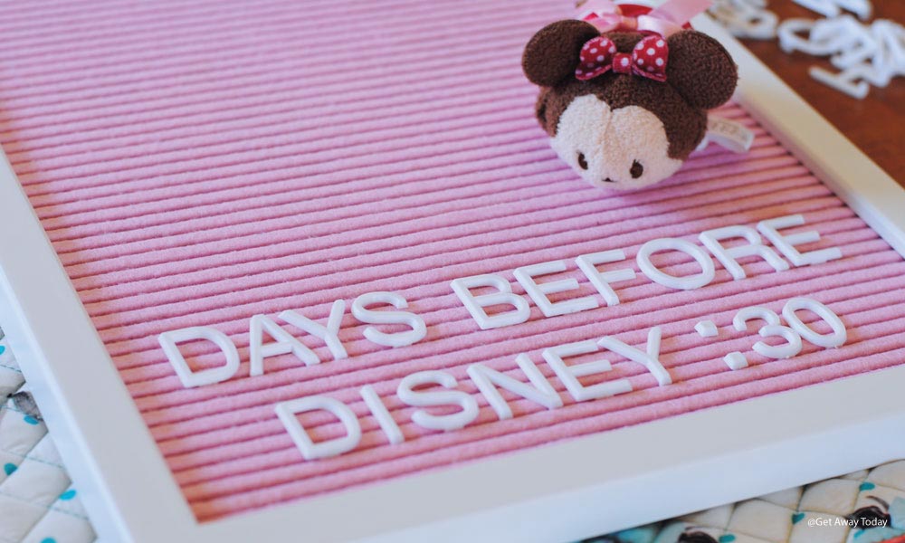 letter board showing days left beofre your disney trip