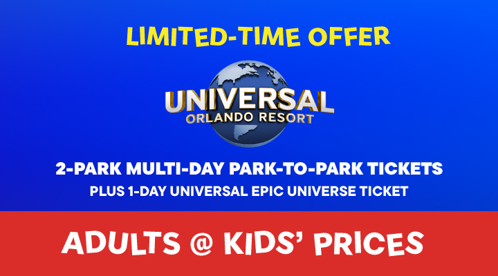 Universal Orlando 2-Park Multi-Day Park-to-Park - <b><font color=red>PLUS 1-Day Universal Epic Universe Tickets</font></b>