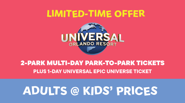 Universal Orlando 2-Park Multi-Day Park-to-Park - <b><font color=red>PLUS 1-Day Universal Epic Universe Tickets</font></b>