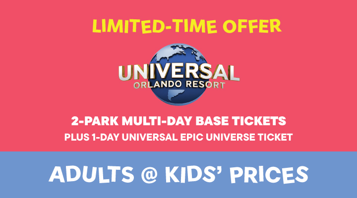 Universal Orlando 2-Park Multi-Day Base - <b><font color=red>PLUS 1-Day Universal Epic Universe Tickets</font></b>