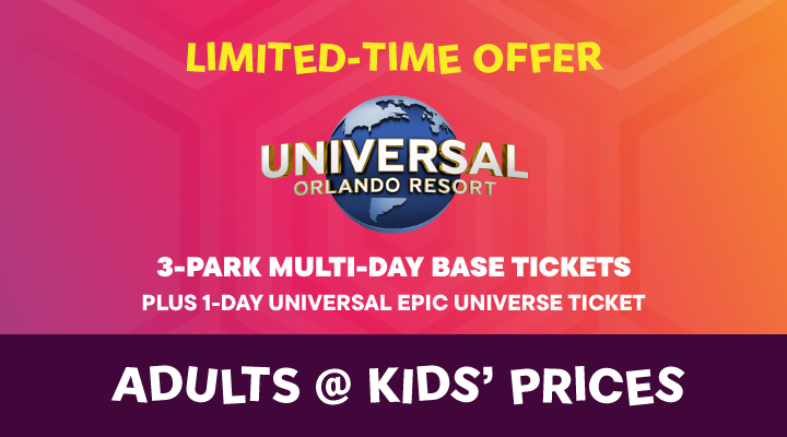 Universal Orlando 3-Park Multi-Day Base - <b><font color=red>PLUS 1-Day Universal Epic Universe Tickets</font></b>