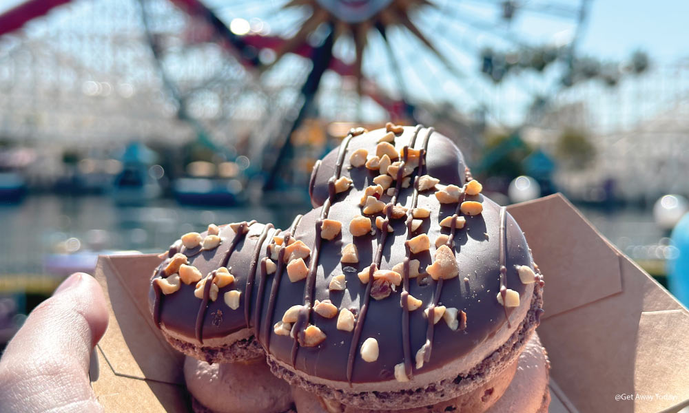 Snickers Macaron topped with peanuts at the Food and Wine Festival