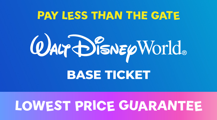 WALT DISNEY WORLD® Resort Base Tickets - <b><font color=red>Pay Less Than the Gate</font></b> - <b>Refundable Tickets</b>