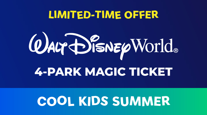 WALT DISNEY WORLD® Resort - 4 Park Magic Ticket - <b><font color=red>Pay Less Than the Gate</font> - <b>Refundable Tickets</b>
